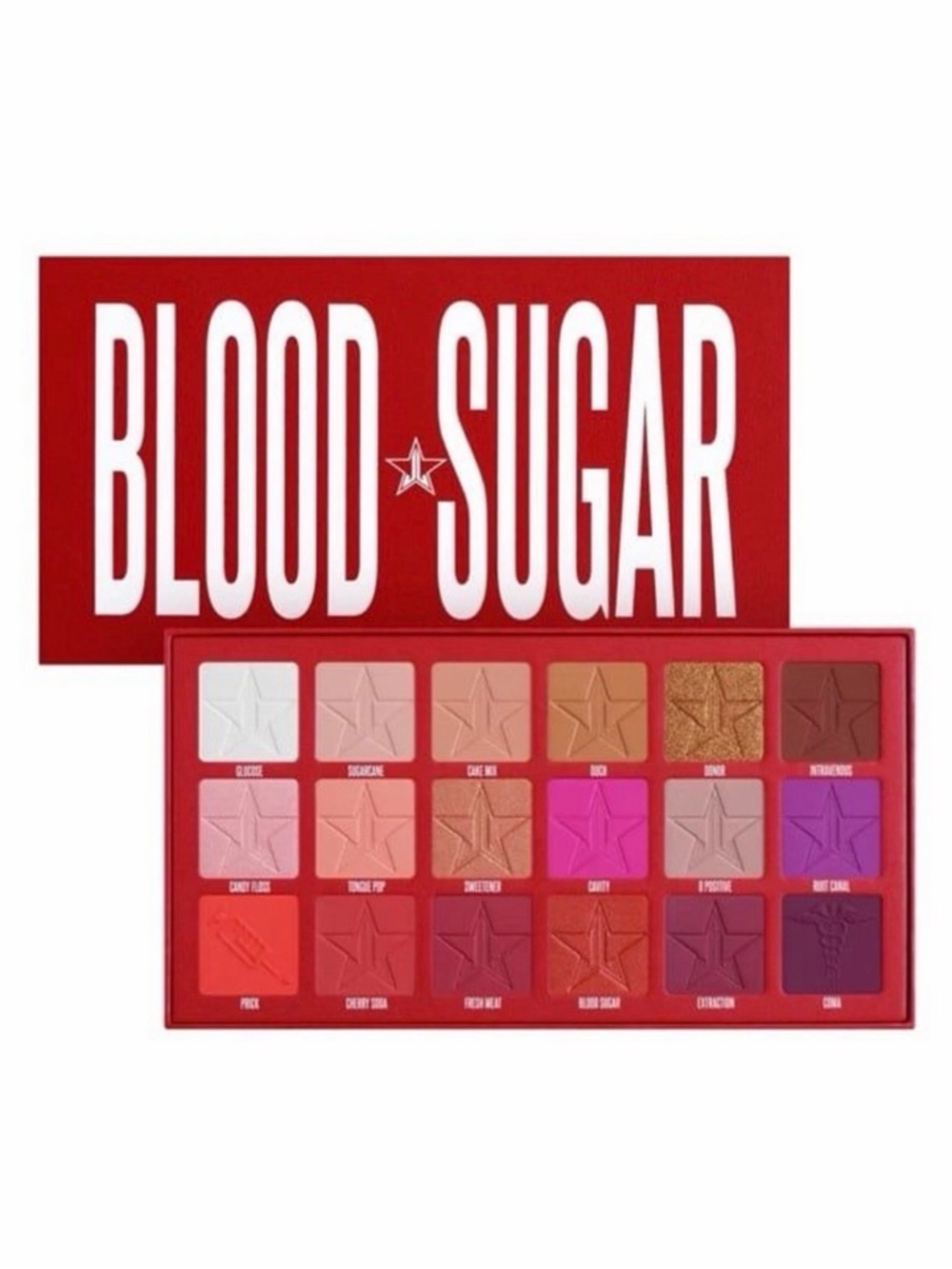 Jeffree Star Blood Sugar Eyeshadow Palette — Red & Pink Shades